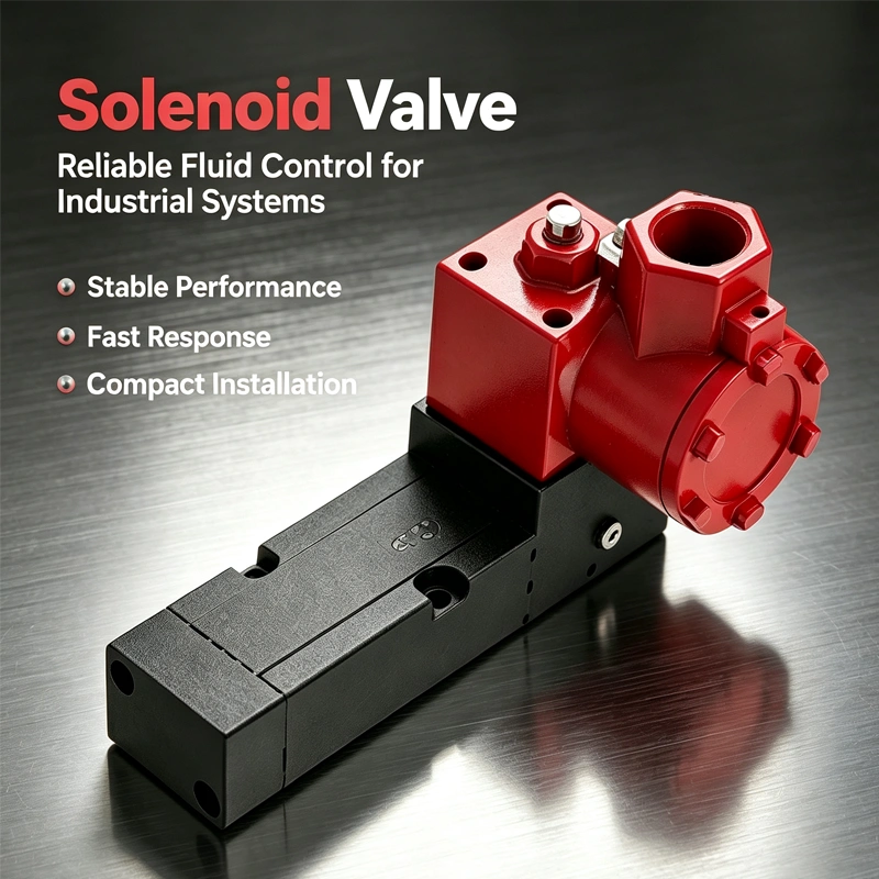 Explosion proof solenoid valve with aluminum alloy housing and compact block body.