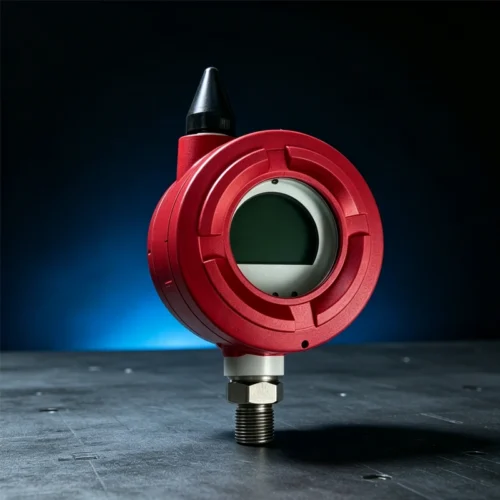 IoT temperature pressure transmitter with aluminum housing and compact rectangular body.