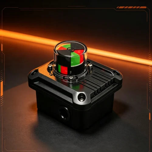 Limit switch with aluminum housing and compact rectangular body.